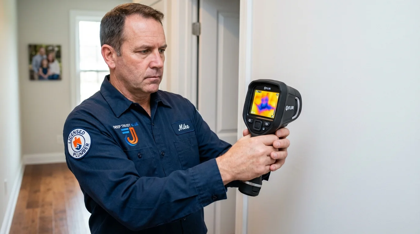 Thermal imaging leak detection by Johns Plumbing LLC in Harrisville